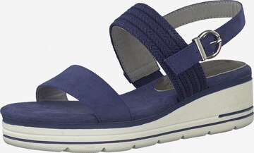 Earth Edition by Marco Tozzi Sandalen met riem in Blauw: voorkant