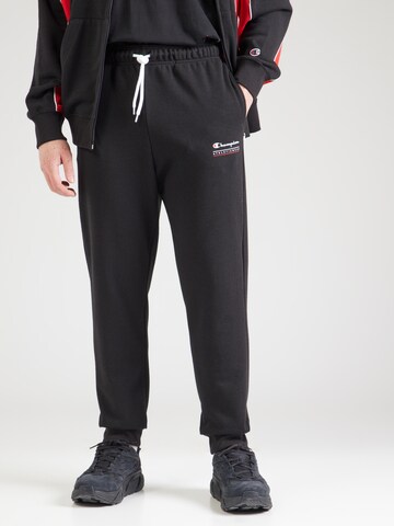 Tapered Pantaloni di Champion Authentic Athletic Apparel in nero: frontale