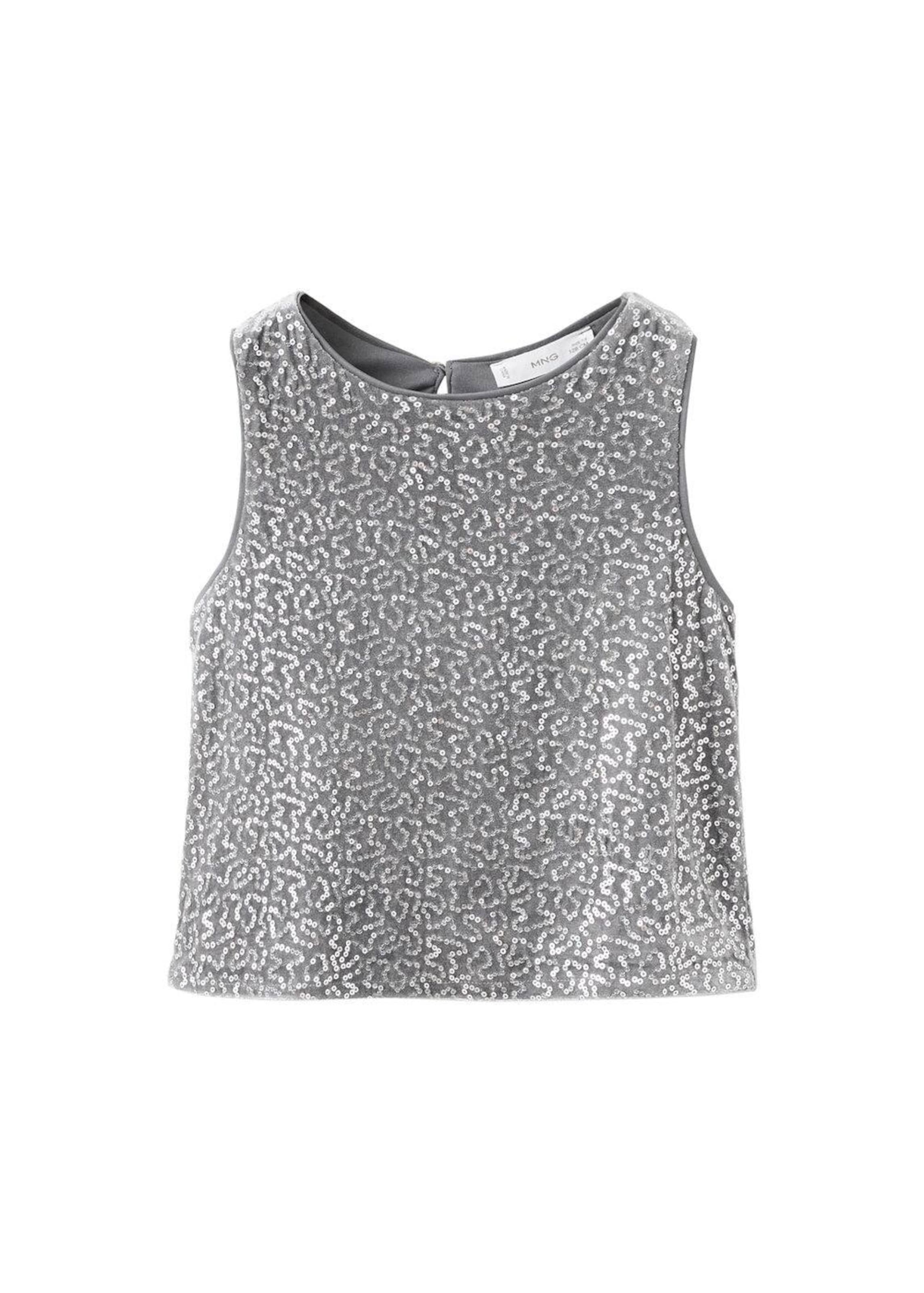 MANGO KIDS Top 'Silviset' in Silver: front