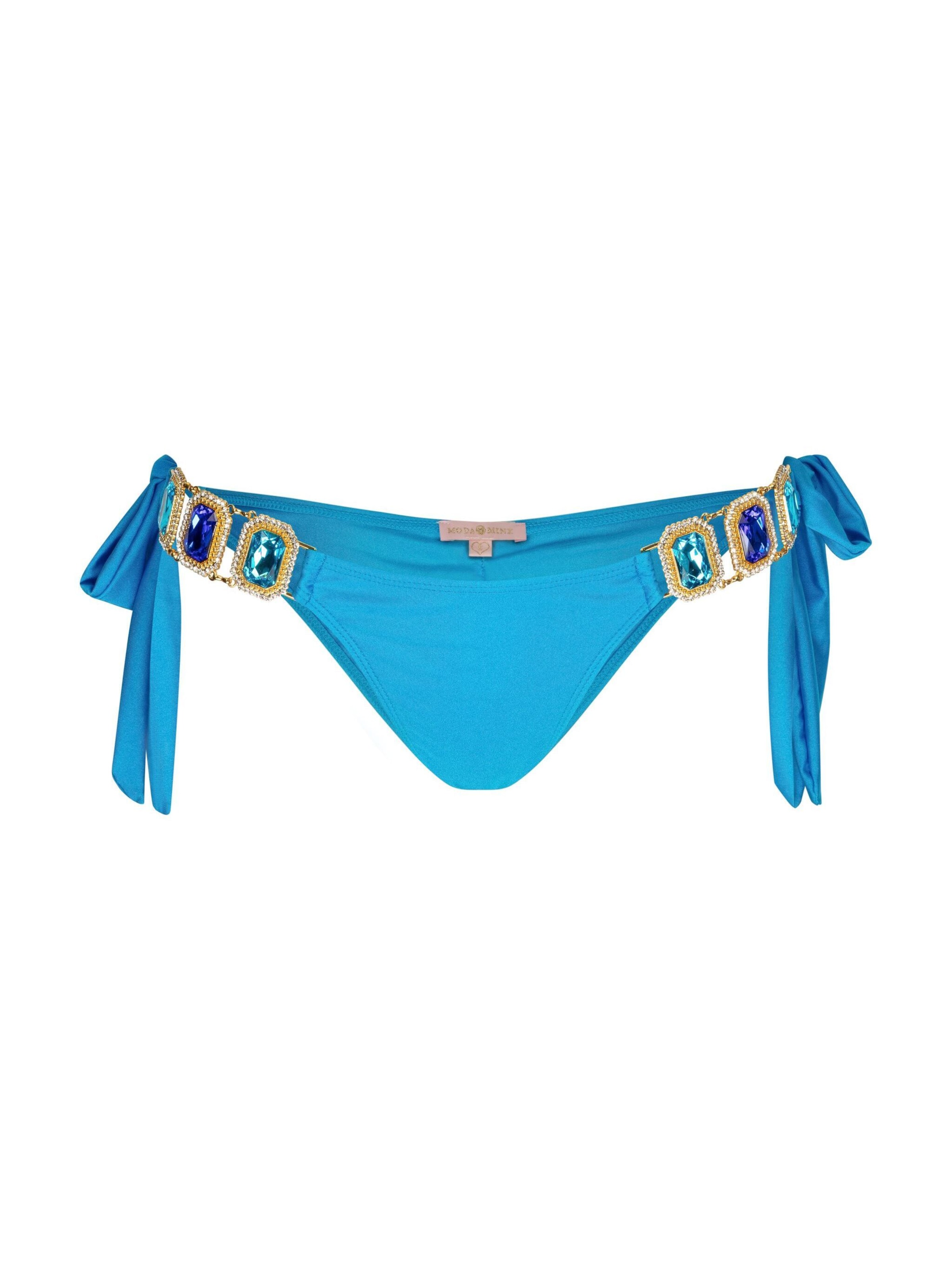 Moda Minx Bikinibroek 'Boujee' in Blauw: voorkant