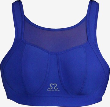 SugarShape High neck Sports Bra 'Move' in Blue: front