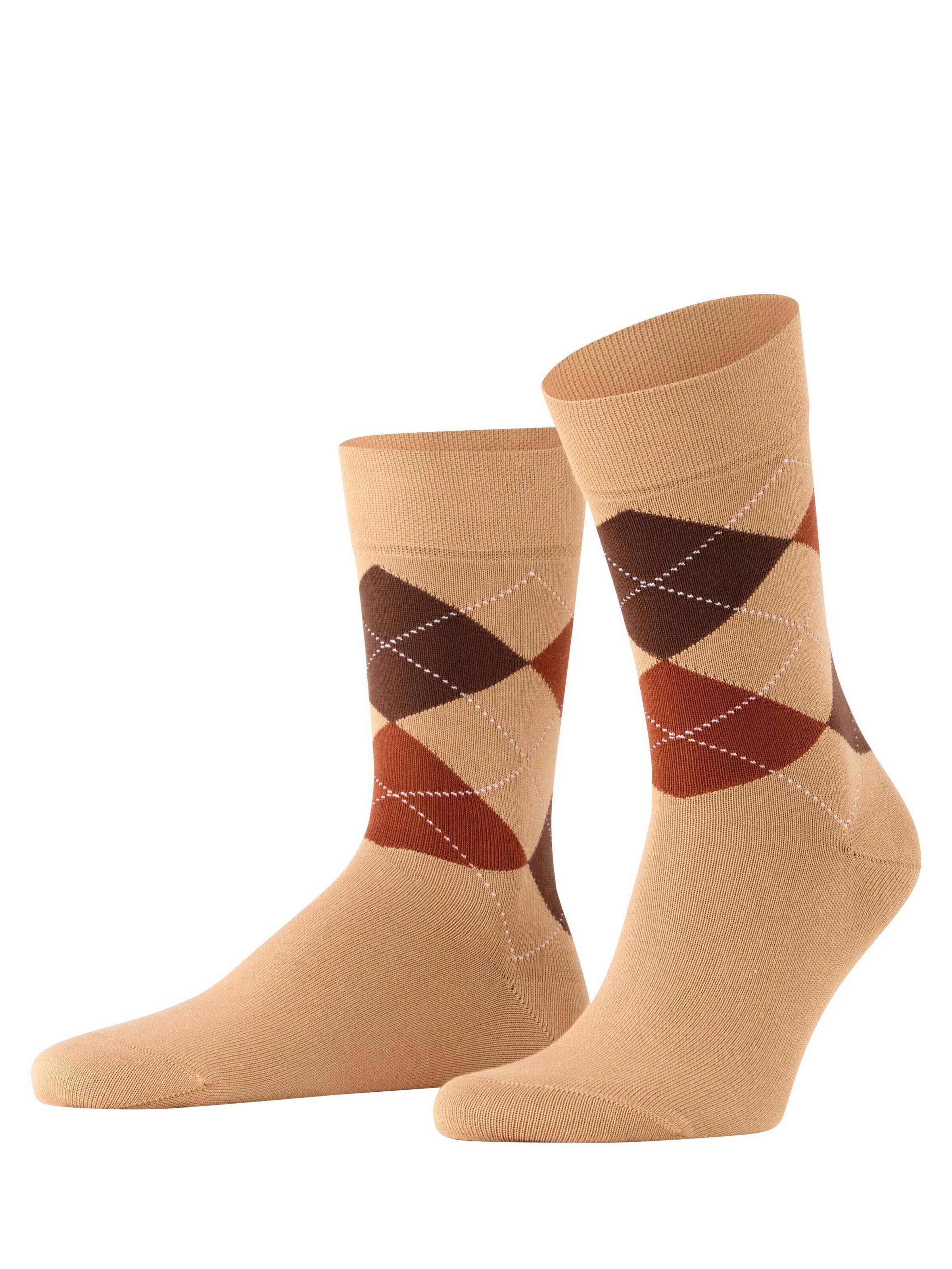 FALKE Socken 'Sensitive Argyle'‌ in Beige: Vorderseite