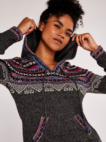 Pull-over 'Fairisle' Apricot en gris