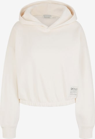 Sweat-shirt TOM TAILOR DENIM en blanc : devant