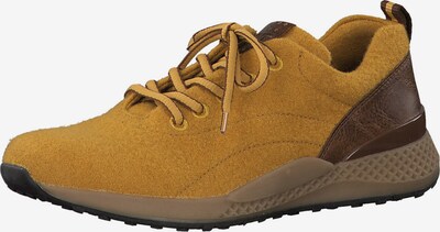 Sneaker bassa MARCO TOZZI di colore marrone scuro / senape, Visualizzazione prodotti
