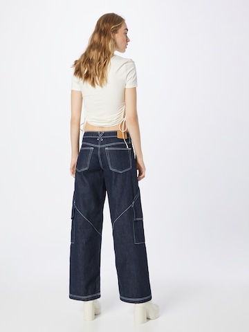 WEEKDAY Loose fit Cargo jeans 'Mason' in Blue