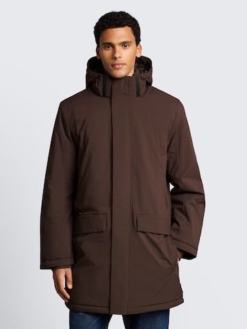 TOM TAILOR DENIM Wintermantel in Braun: Vorderseite
