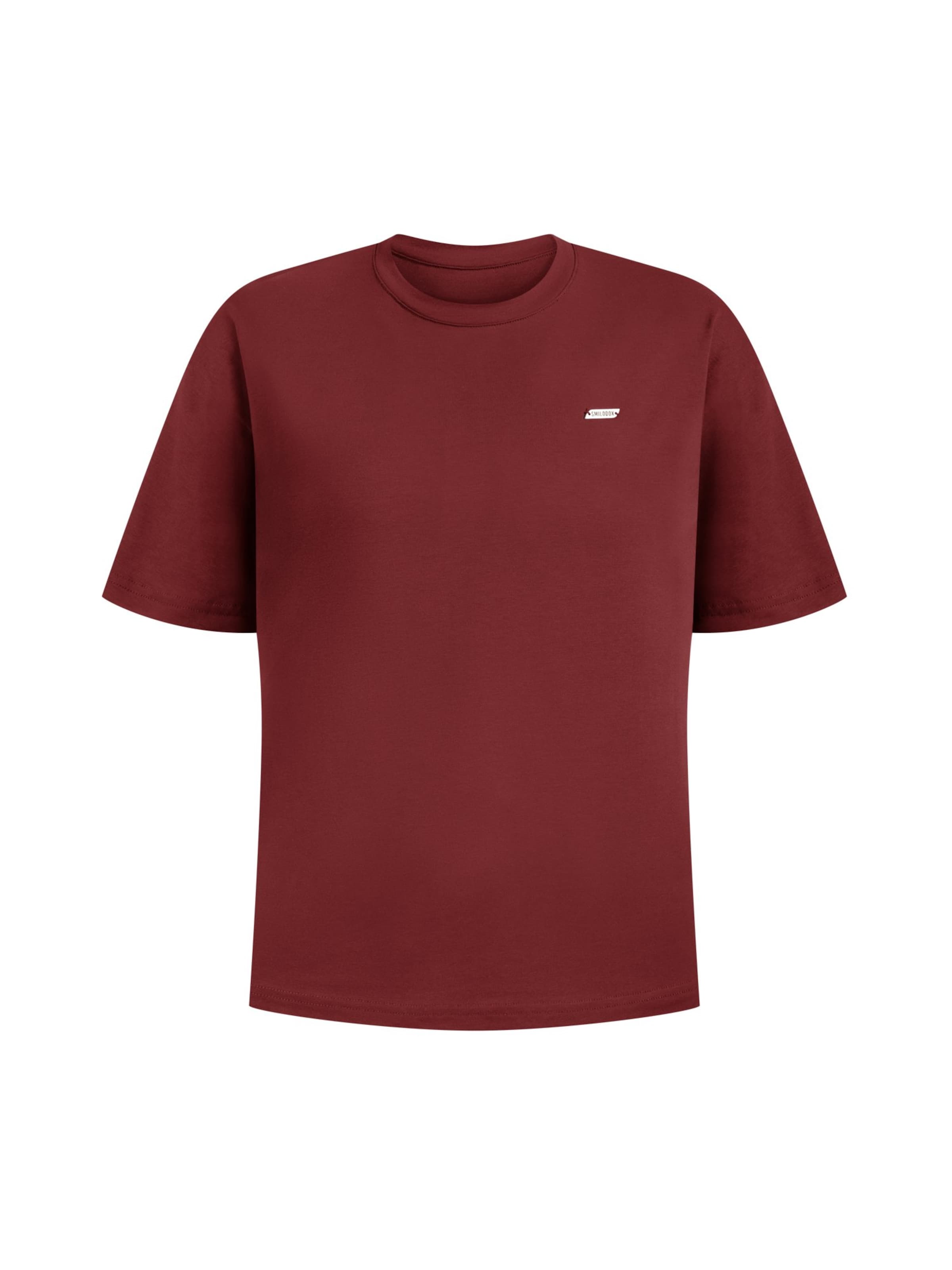 T-shirt Smilodox en marron : devant