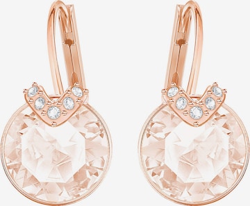 Boucles d'oreilles Swarovski en or : devant