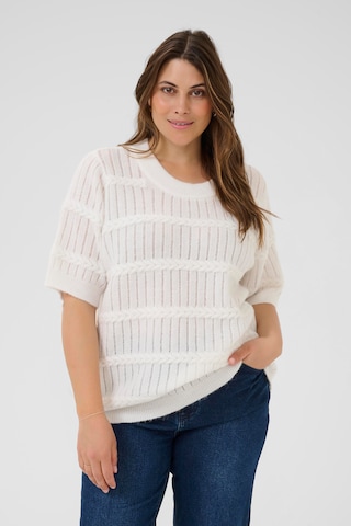 KAFFE CURVE Sweater 'KCminia' in White: front