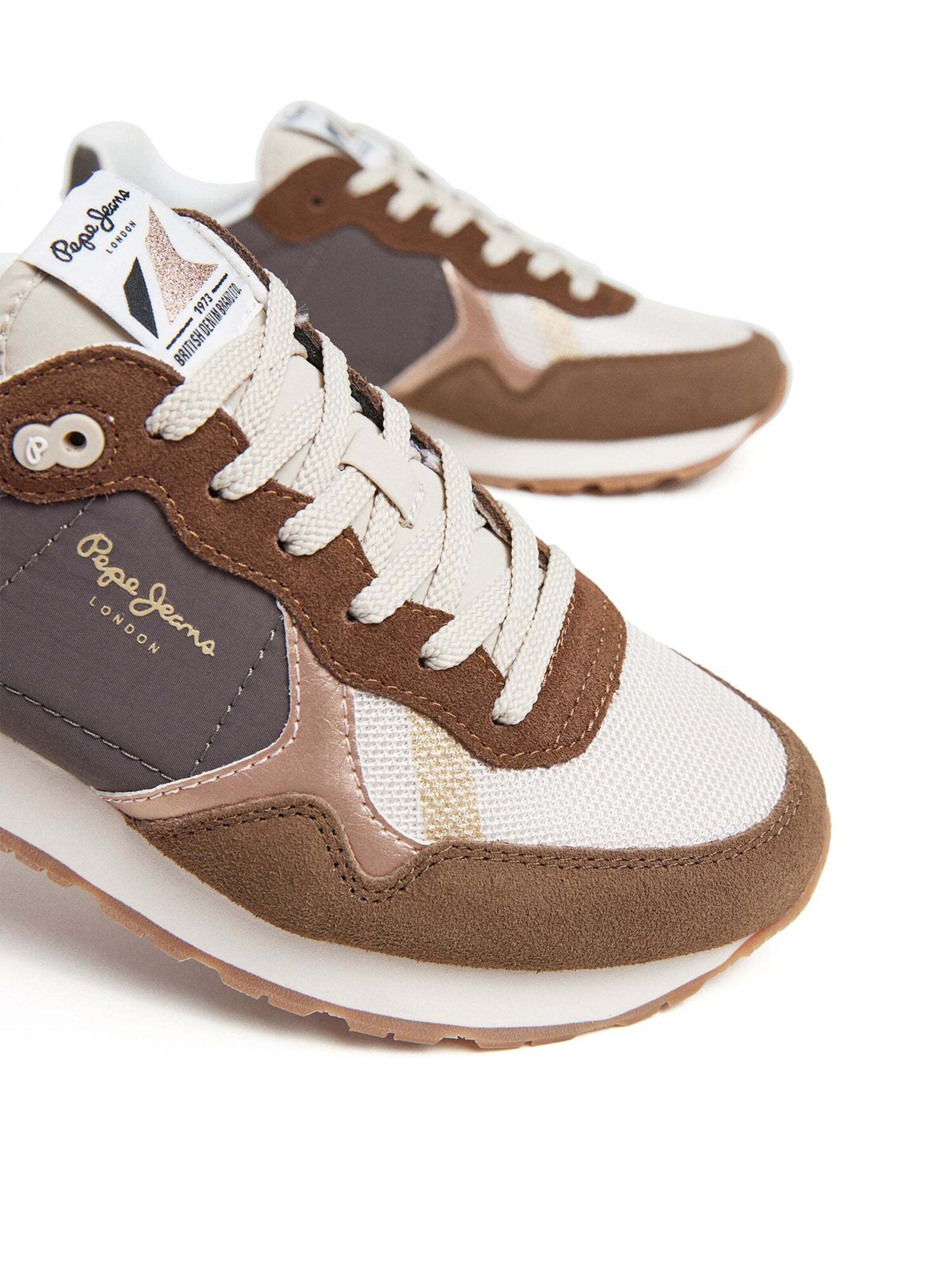 Pepe Jeans Sneakers laag 'BRIT MIXT W' in Bruin