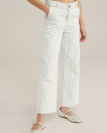 WE Fashion Wide Leg Jeans i beige: forside