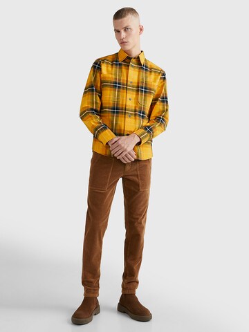 TOMMY HILFIGER Jacke 'Tartan' in Gelb