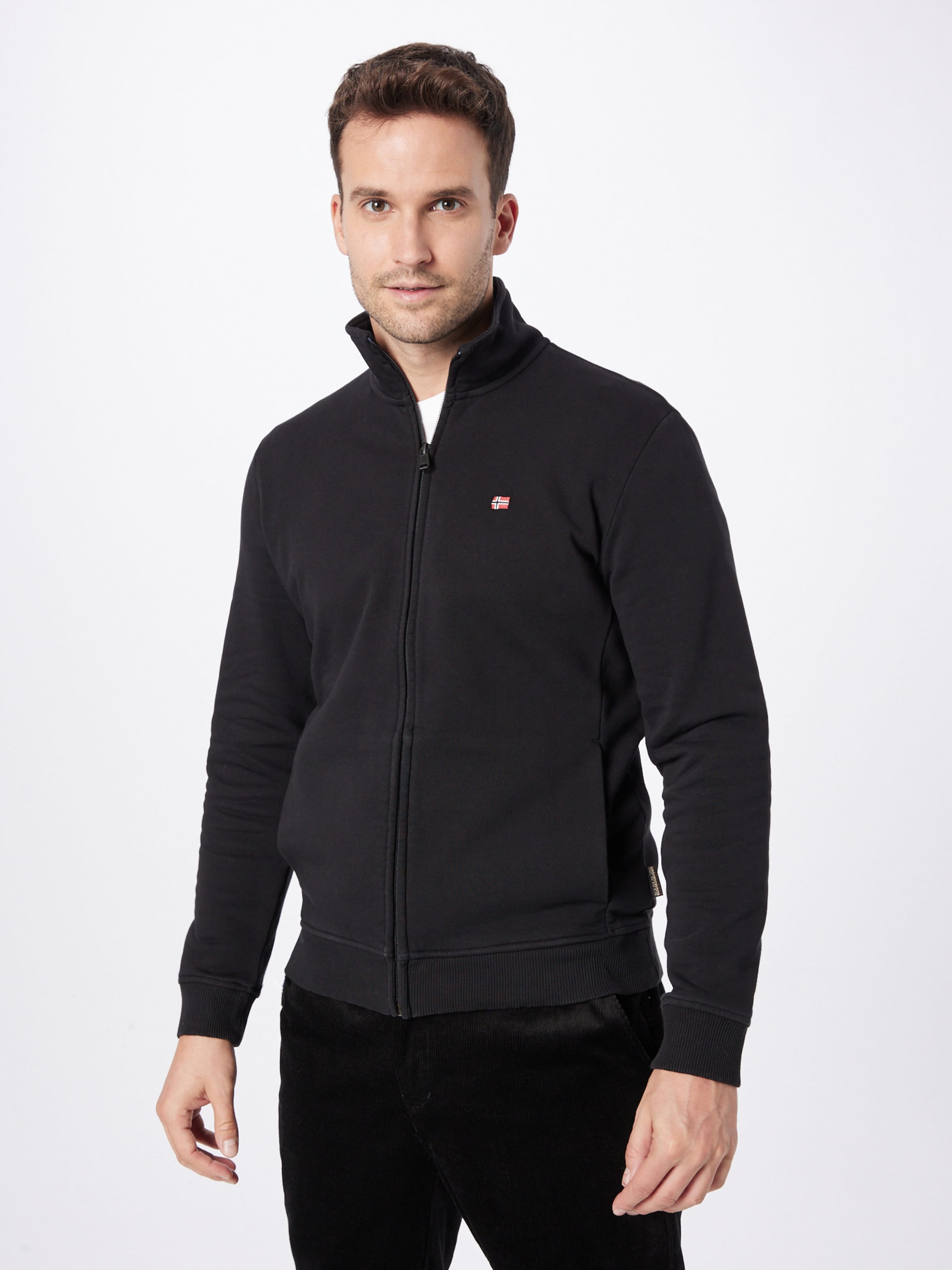 NAPAPIJRI Zip-Up Hoodie 'Balis' in Black | ABOUT YOU