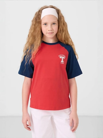 Tommy Life Koszulka 'TOMMY Unisex Jugend-T-Shirt Aus Baumwoll-Elasthan' w kolorze niebieski: przód