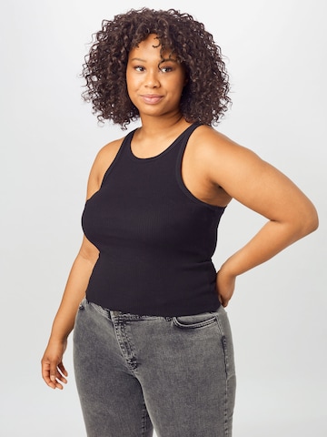 Cotton On Curve Top in Black: front