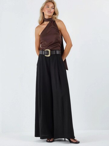 Wide Leg Pantalon Busem en noir
