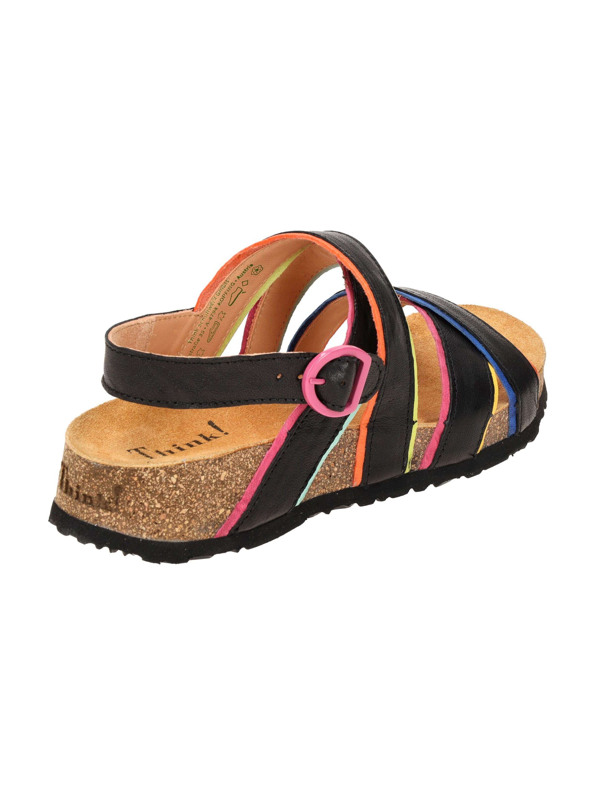 THINK! Sandals 'Kreuzriemen' in Black