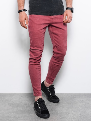 Ombre Slimfit Jeans 'P1058' in Rood