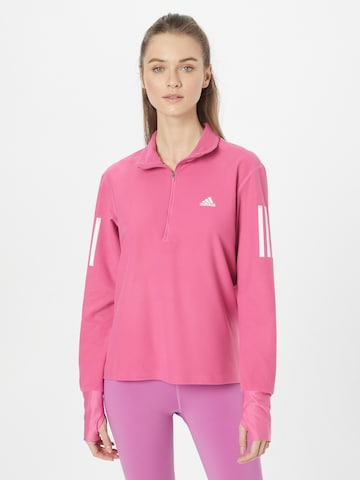 ADIDAS SPORTSWEAR Athletic Sweatshirt 'Own The Run ' in Pink: front