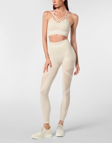 Plein Sport - Bustier Sujetador deportivo en beige