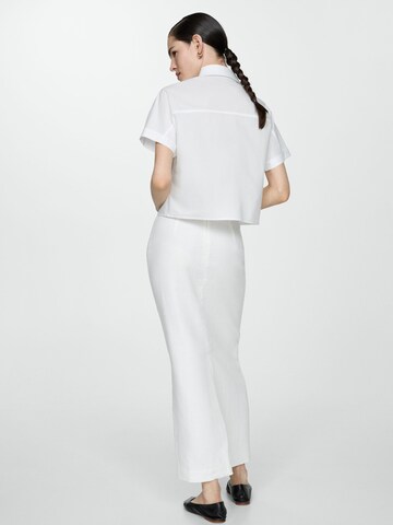 MANGO Bluse 'Stitch' i hvid