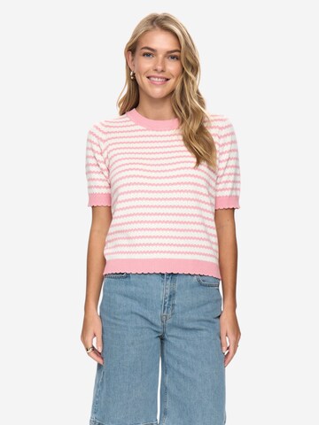 NÜMPH 3/4 Ärmel-Strickpullover 'NUMARI PULLOVER' in Pink: Vorderseite