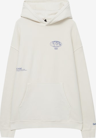 Pull&Bear Sweatshirt in White: front