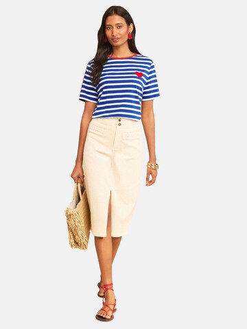love & roses Shirt in Blue: front