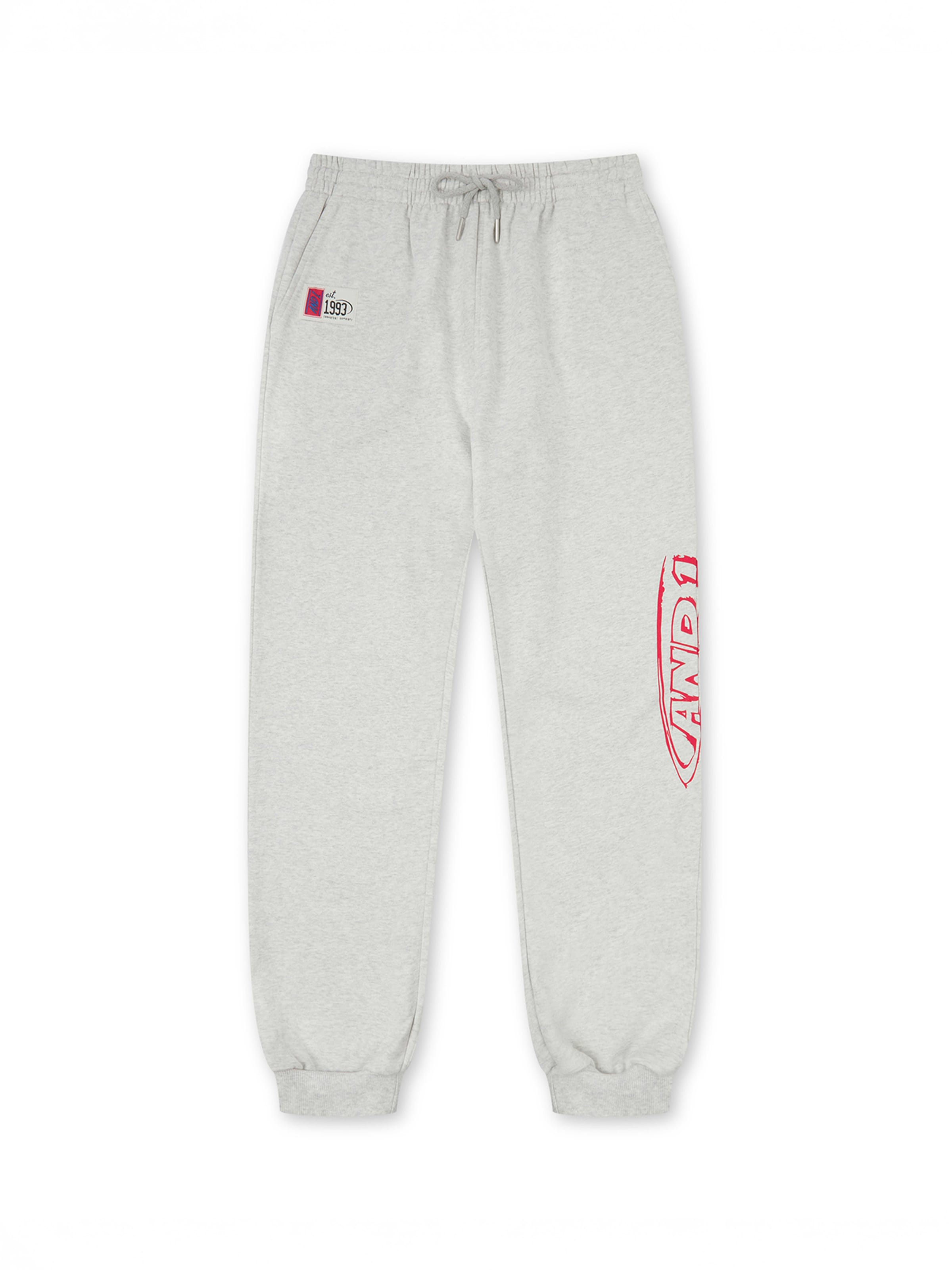 Effilé Pantalon AND1 en gris : devant