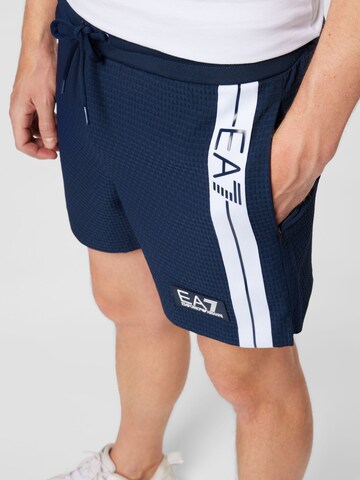 EA7 Emporio Armani Normální Sportovní kalhoty – modrá