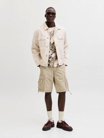 JACK & JONES Póló 'JJJEFF' - bézs