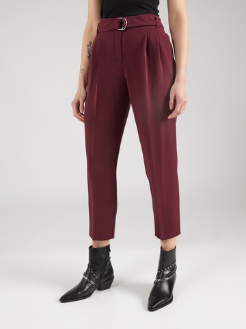 BOSS Regular Pleat-Front Pants 'Tapiah' in Red: front