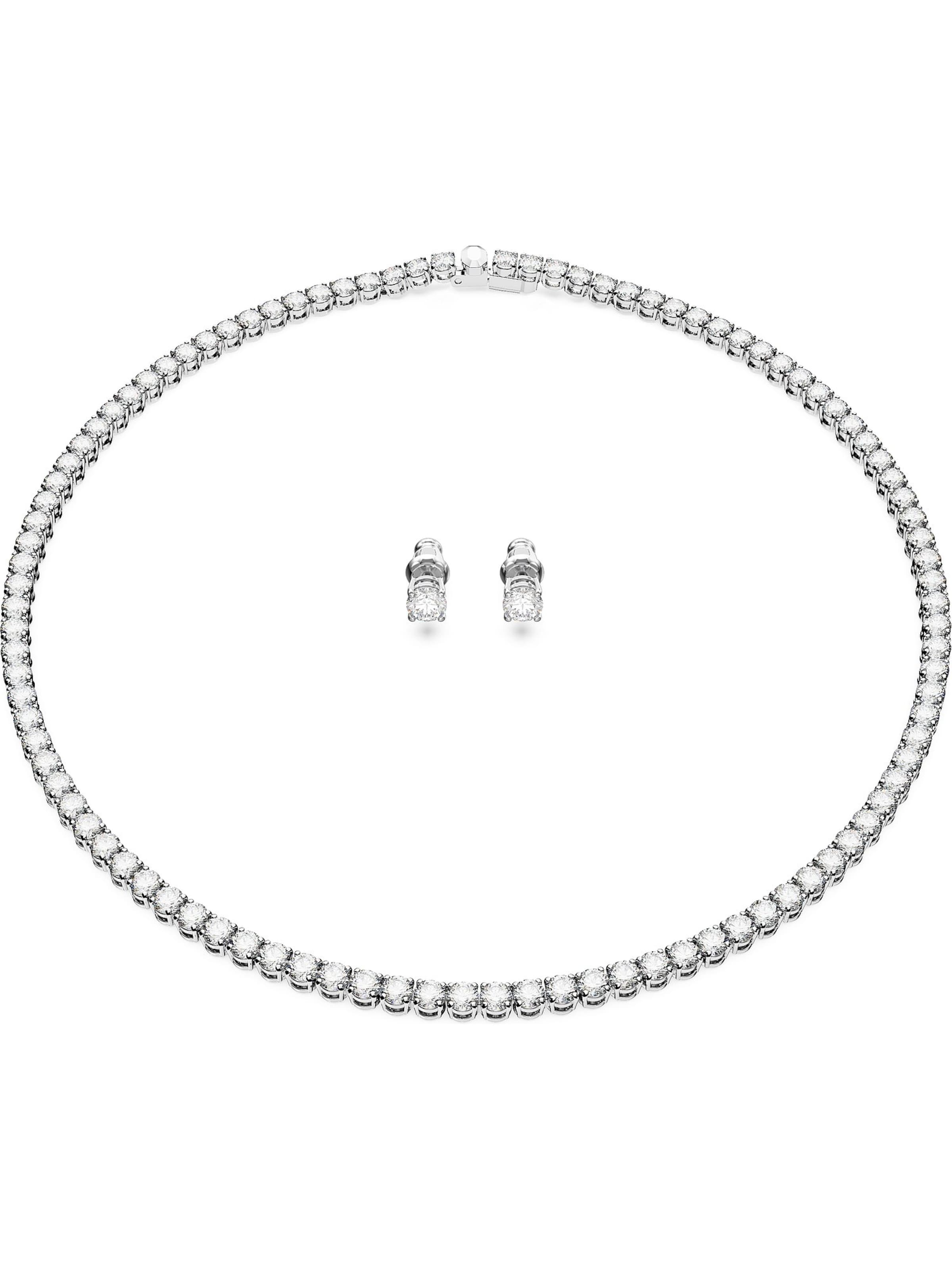 Swarovski Sieraden set in Zilver: voorkant