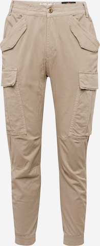 Pantalon cargo 'Airman' ALPHA INDUSTRIES en beige : devant