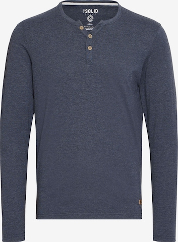 !Solid Rundhalsshirt 'Volko' in Blau: Vorderseite