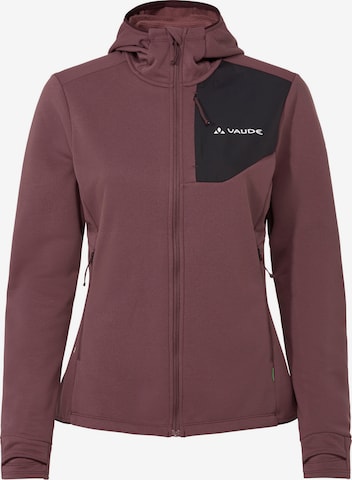 VAUDE Athletic fleece jacket 'Monviso III' in Red: front