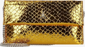 PATRIZIA PEPE Clutch 'Fly' in Gold: front