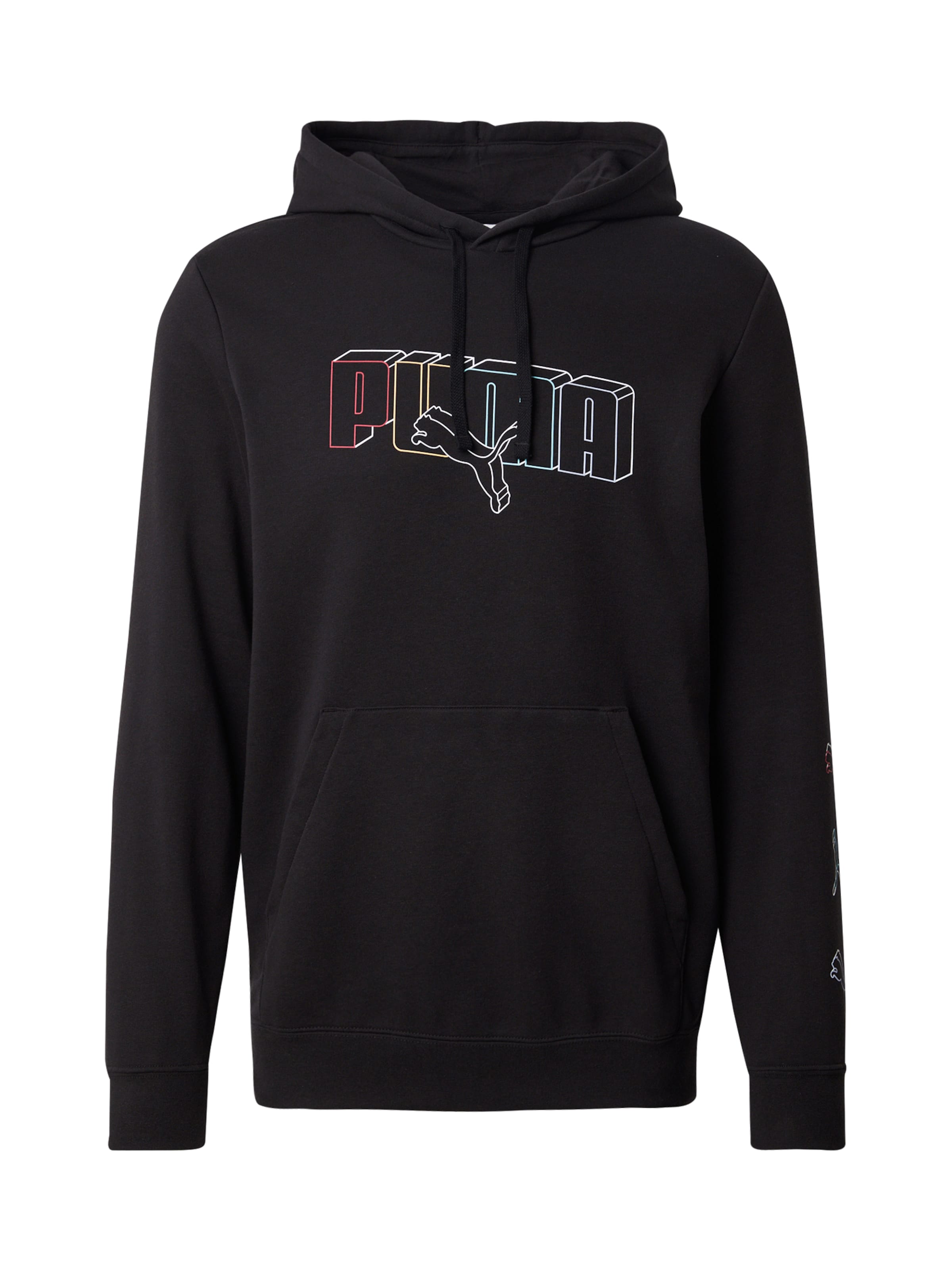 PUMA Спортивный свитшот 'ESS' в Черный: спереди