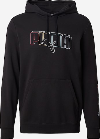 PUMA Športna majica 'ESS' | črna barva: sprednja stran