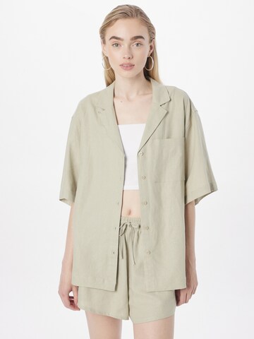 WEEKDAY Blouse 'Eva' in Groen: voorkant