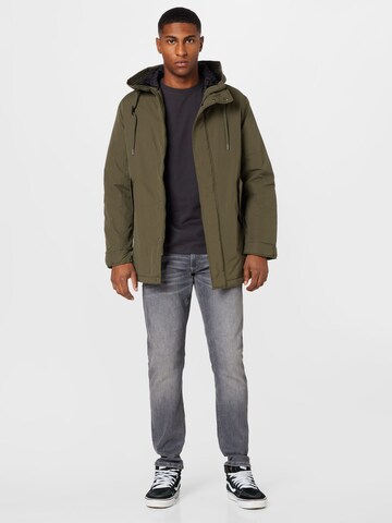 JACK & JONES Between-Seasons Parka 'DUCK' in Green