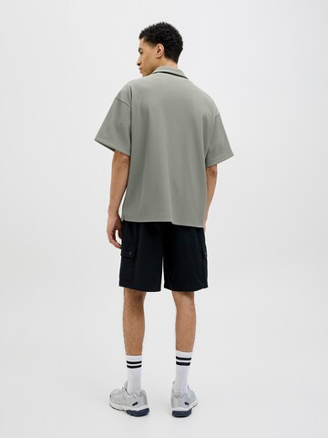 JACK & JONES Comfort fit Button Up Shirt in Grey