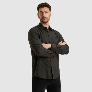PME Legend Regular Fit Hemd in Schwarz: Vorderseite