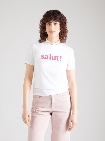 Tricou 'ONLMIA' de la ONLY pe alb: față