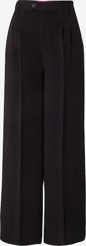 QS Zvonové kalhoty Kalhoty se sklady v pase – šedá: přední strana