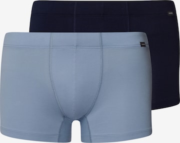 Hanro 2er-Pack Retro Boxershorts ' Cotton Essentials ' in Blau: Vorderseite