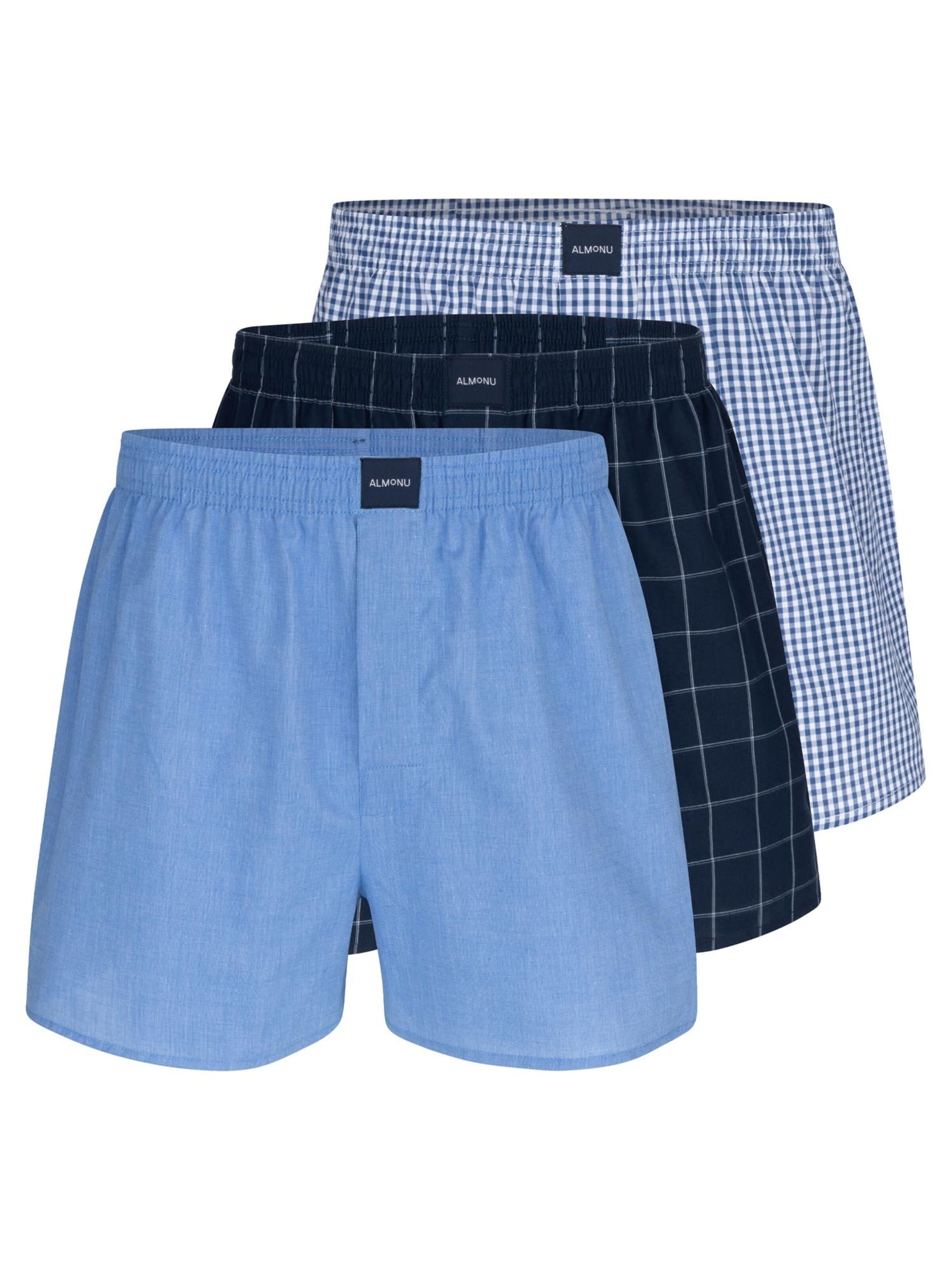 Almonu Boxershorts 'Web'‌ in Blau: Vorderseite