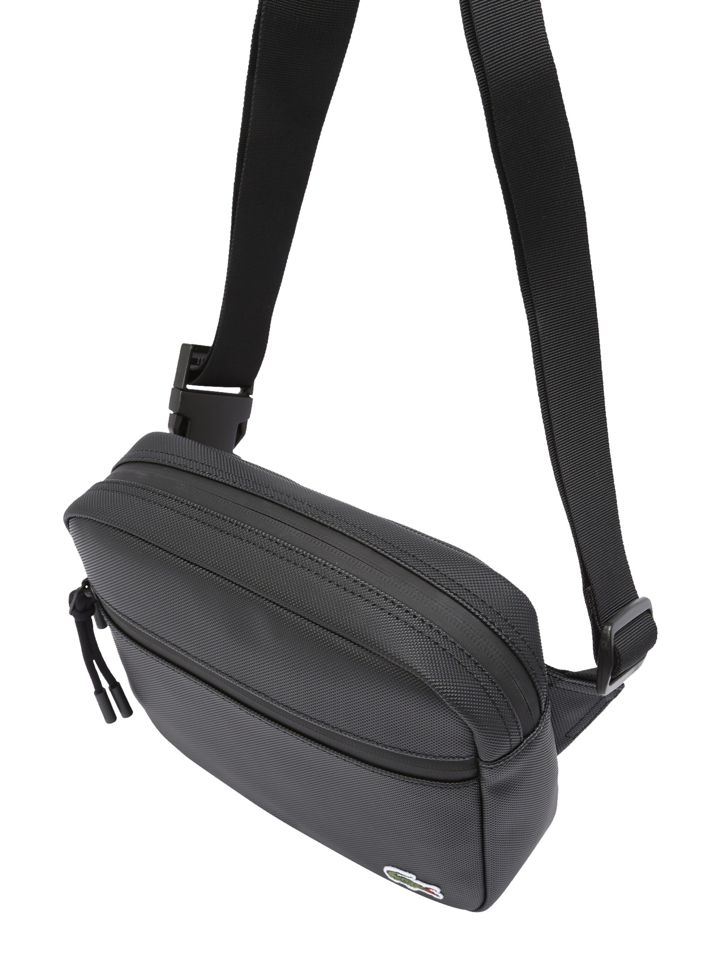 LACOSTE Crossbody Bag in Black: front