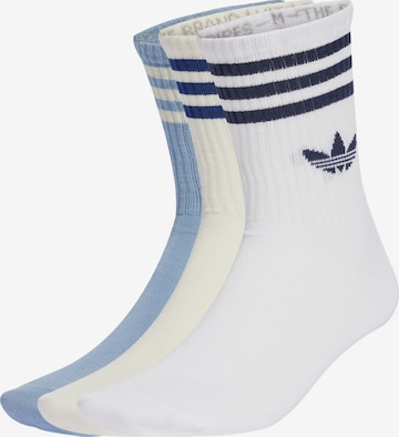 ADIDAS ORIGINALS Къси чорапи '3-Stripes Crew 3 Pairs' в синьо: отпред